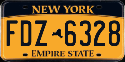 NY license plate FDZ6328