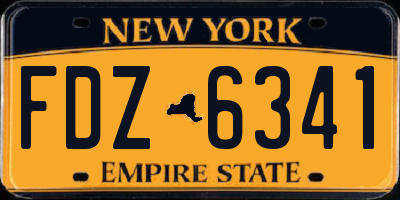 NY license plate FDZ6341