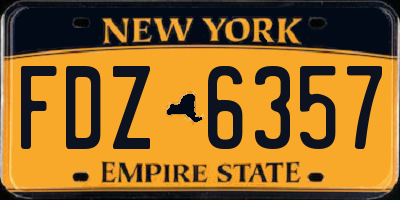 NY license plate FDZ6357