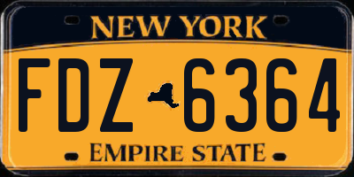 NY license plate FDZ6364
