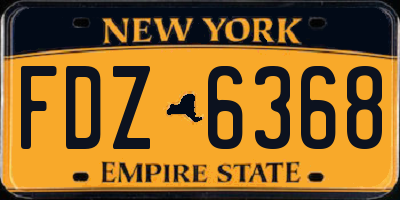 NY license plate FDZ6368
