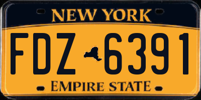 NY license plate FDZ6391