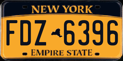 NY license plate FDZ6396