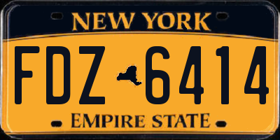 NY license plate FDZ6414