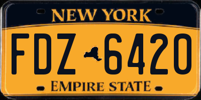 NY license plate FDZ6420
