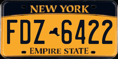 NY license plate FDZ6422