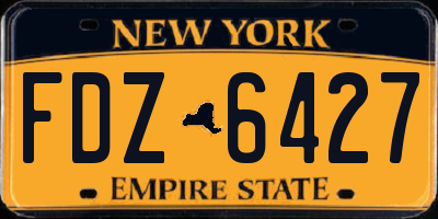 NY license plate FDZ6427
