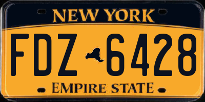 NY license plate FDZ6428