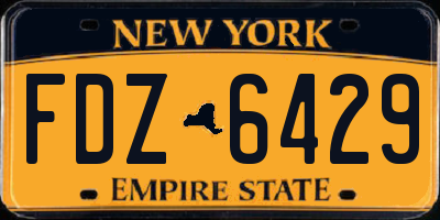 NY license plate FDZ6429