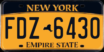 NY license plate FDZ6430
