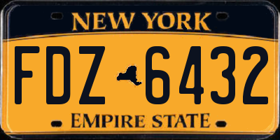 NY license plate FDZ6432