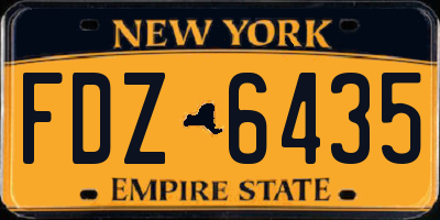 NY license plate FDZ6435