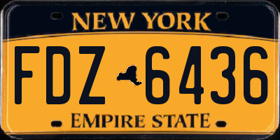 NY license plate FDZ6436