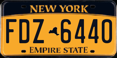 NY license plate FDZ6440