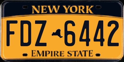 NY license plate FDZ6442