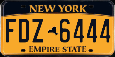 NY license plate FDZ6444