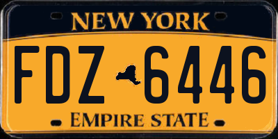 NY license plate FDZ6446