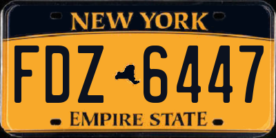 NY license plate FDZ6447