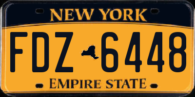 NY license plate FDZ6448