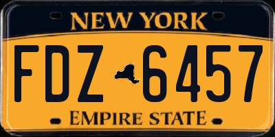 NY license plate FDZ6457