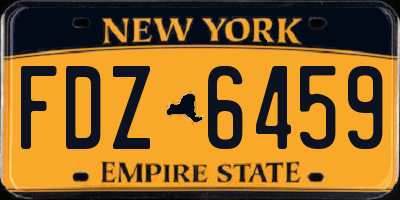 NY license plate FDZ6459