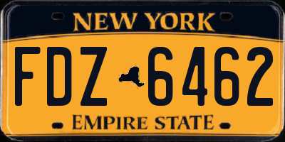 NY license plate FDZ6462