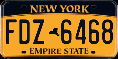 NY license plate FDZ6468