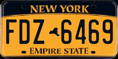 NY license plate FDZ6469