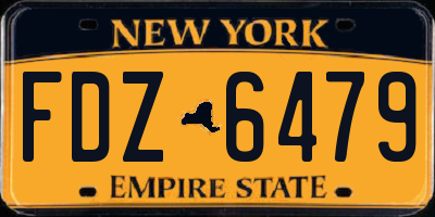 NY license plate FDZ6479