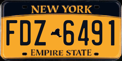 NY license plate FDZ6491