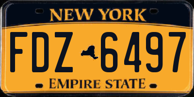 NY license plate FDZ6497