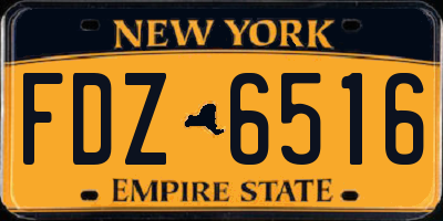 NY license plate FDZ6516