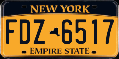 NY license plate FDZ6517