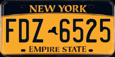 NY license plate FDZ6525