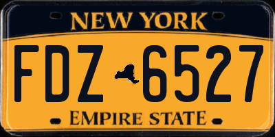 NY license plate FDZ6527