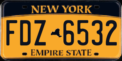 NY license plate FDZ6532
