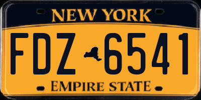 NY license plate FDZ6541