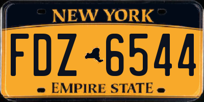 NY license plate FDZ6544