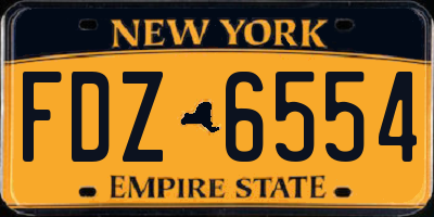 NY license plate FDZ6554