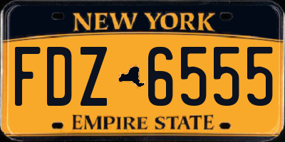 NY license plate FDZ6555