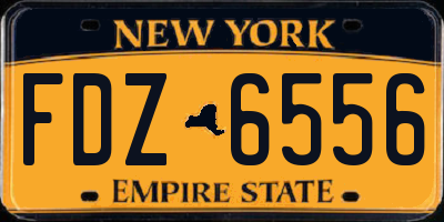 NY license plate FDZ6556