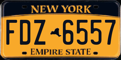 NY license plate FDZ6557