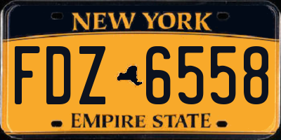 NY license plate FDZ6558