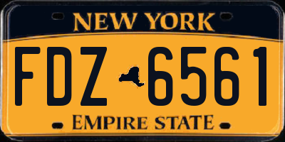 NY license plate FDZ6561