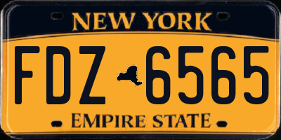 NY license plate FDZ6565