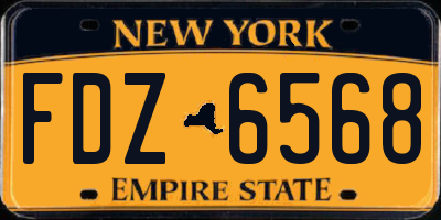NY license plate FDZ6568