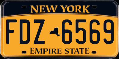 NY license plate FDZ6569
