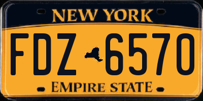 NY license plate FDZ6570