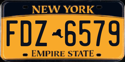 NY license plate FDZ6579