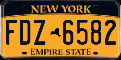 NY license plate FDZ6582